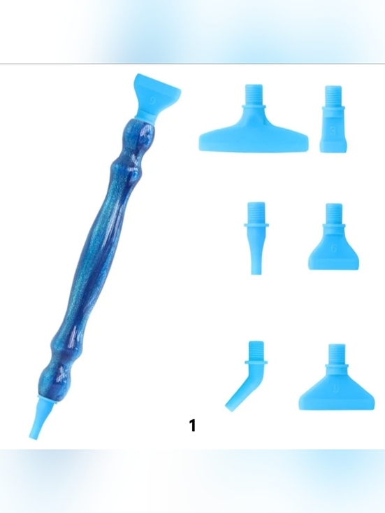 Other - Diamond Art Painting Pen with Screw Tips Threads Resin Blue Glitter